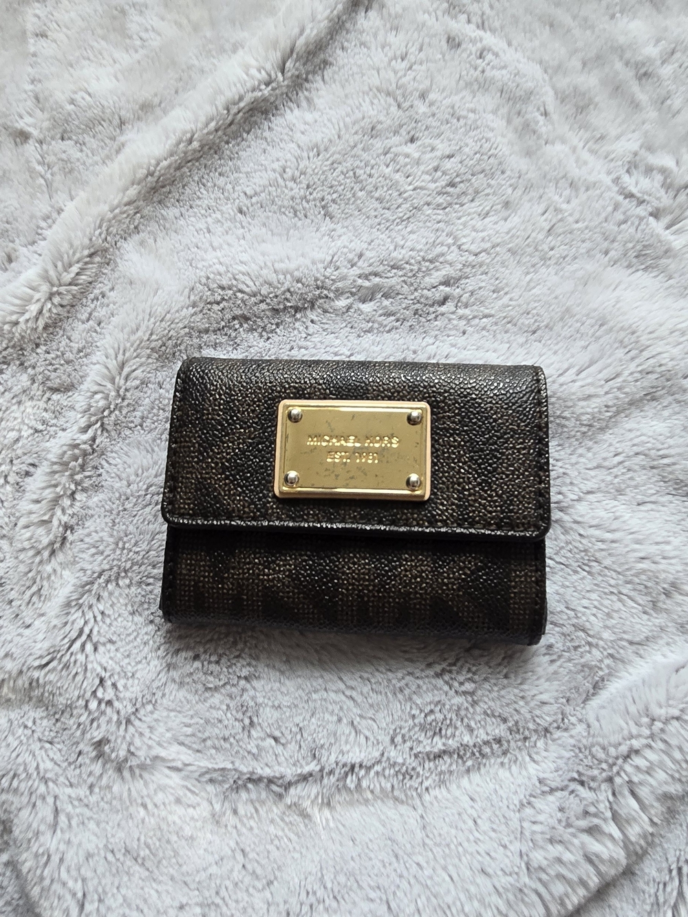 Michael Kors Brown Leather Trifold Wallet